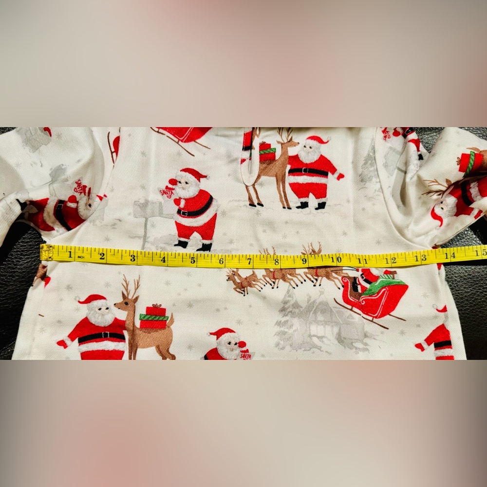New Pottery Barn Kids Flannel Nightgown size 2T Heritage Santa - Picture 10 of 14